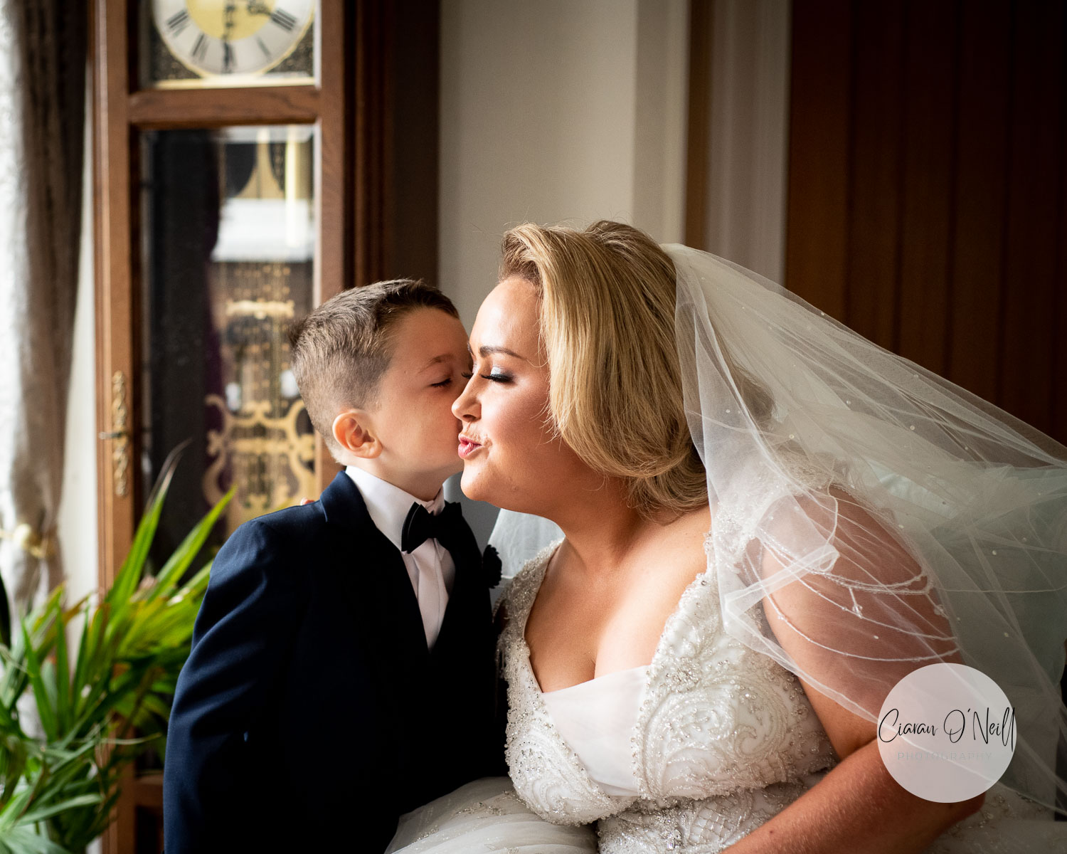 Bride and her nephew sharing a wee moment