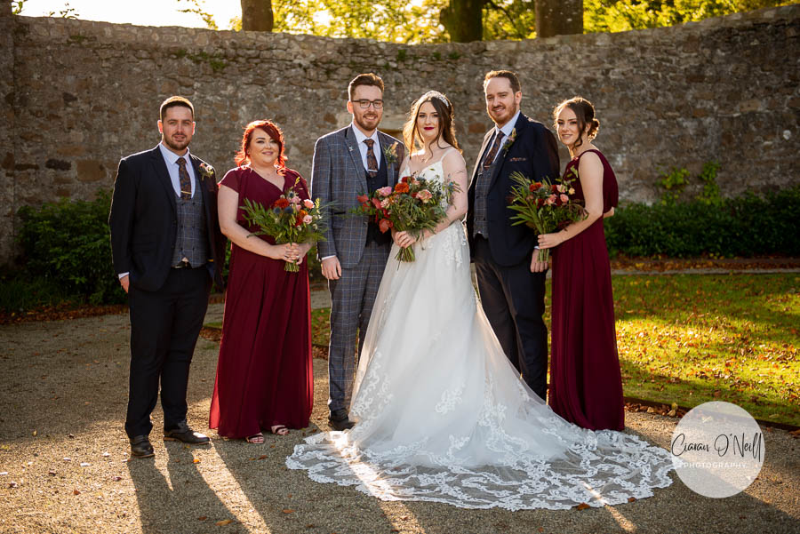 Bridal party in the Walled Gardens